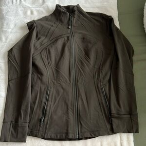 Lululemon Define zip up jacket, 14, olive green